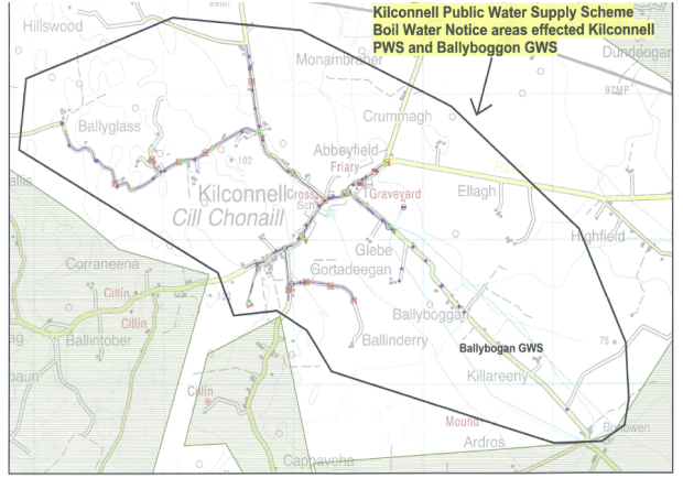 Kilconnell boil water notice